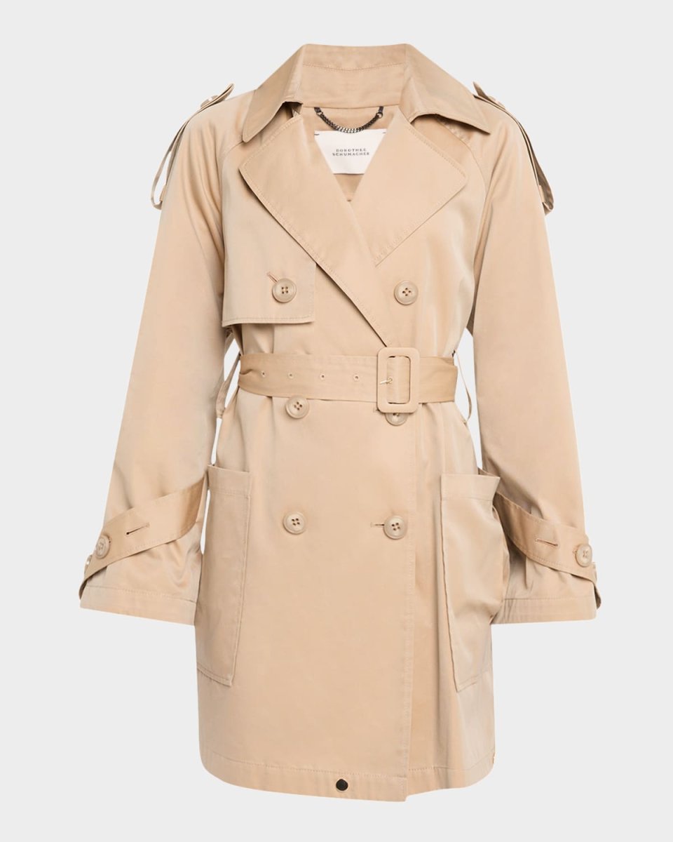 Luxury Layer Double-Breasted Cotton Coat
